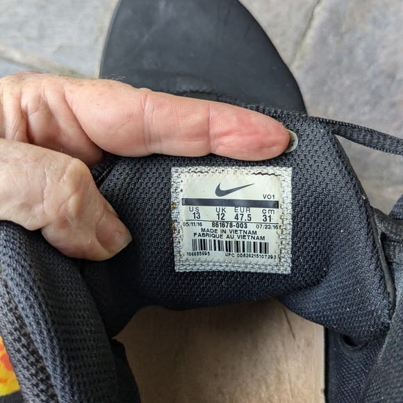 Mens Size 13  Nike Air Conversion Black Sneakers Basketball - Picture 7 of 7